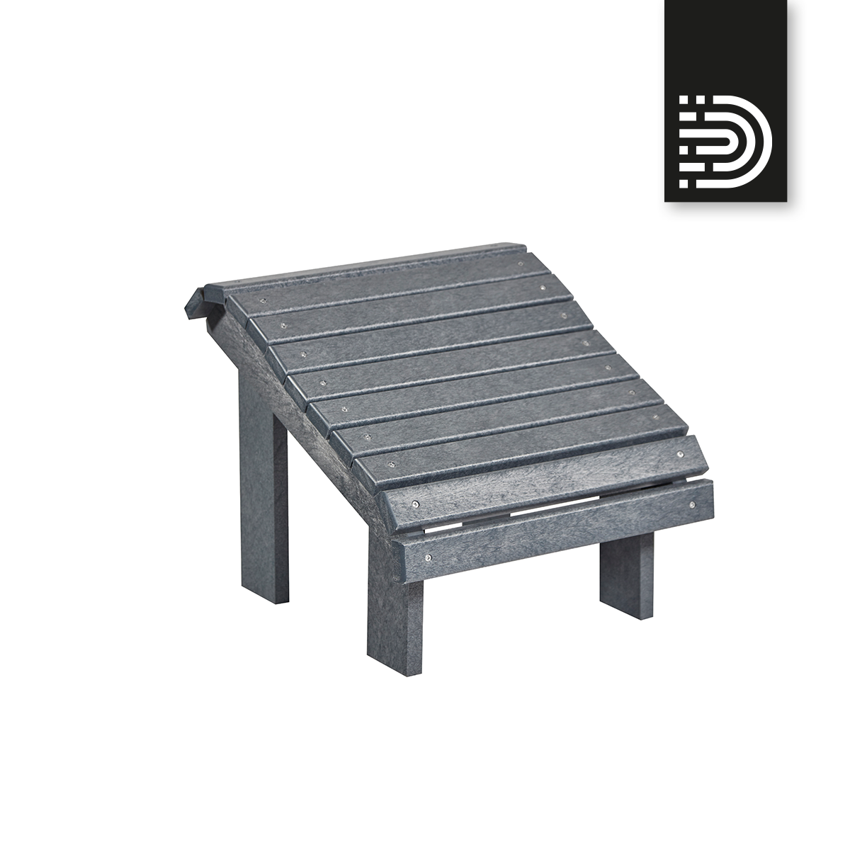 F04-18 Premium Footstool - Slate Grey
